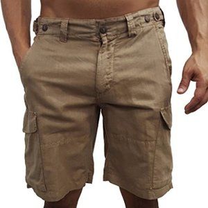 Short Fin Men’s Linen Cargo Short Small 28